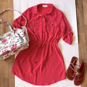 Bebop Pink Shirt Dress